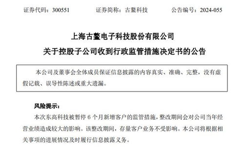 實控人剛被逮捕，古鰲科技子公司再領(lǐng)罰單 信息服務(wù)業(yè)務(wù)承壓